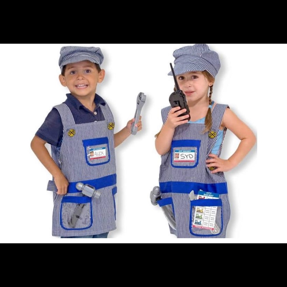 Kids 3-6 year Train Conductor Role Play Outfit/Set
